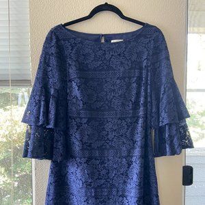 Navy Blue Lace Dress